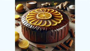 Luscious Glazed Gingerbread Cake with Zesty Lemon Drizzle