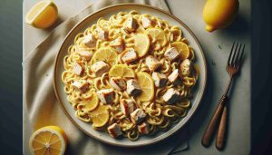 Classic Lemon and Chicken Noodles in Cream Sauce