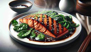 Soy-Glazed Salmon with Sesame Spinach