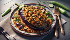 Savory Turkish Stuffed Eggplant (Karniyarik) – A Delicious Blend of Vegetables and Spices in a Traditional Turkish Dish