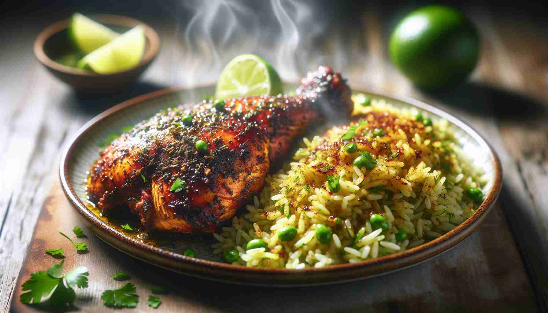 Spicy Jamaican Jerk Chicken with Lime Infused Rice