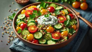 Quinoa Salad with Lemon Yogurt Dressing: A Nourishing and Vibrant Side Dish