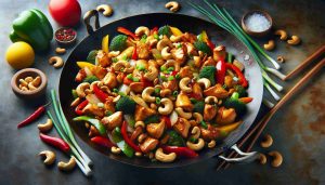 Savory Cashew Chicken Stir-Fry with Vegetables