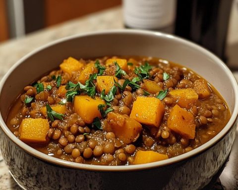 Luxuriously Hearty Lentil and Butternut Squash Stew: A Cozy Comfort Dish for Chilly Evenings