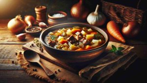 Warm Rustic Ewesen Soup: A Hearty Medley of Earthy Ingredients and Savory Flavors