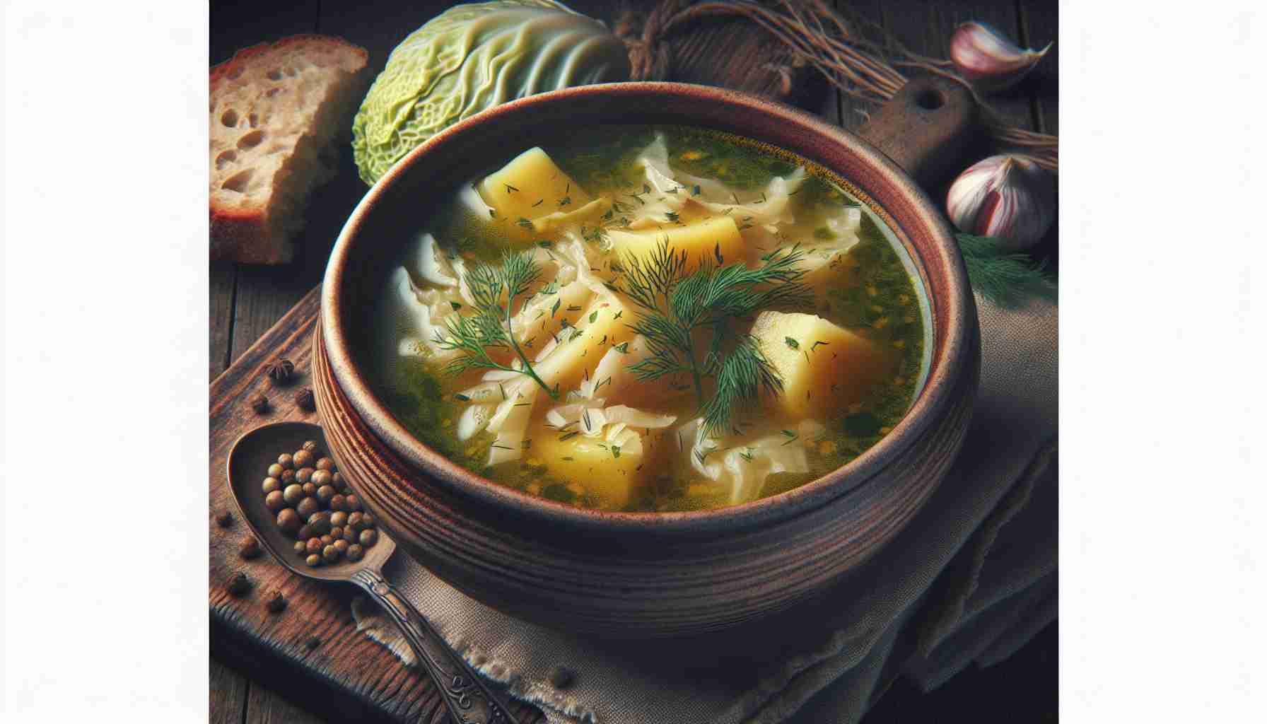 Hearty Ukrainian Pickled Cabbage and Potato Soup