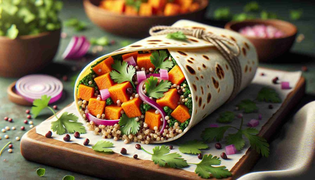 Exquisite Quinoa & Sweet Potato Wrap: A Wholesome Fusion of Flavors