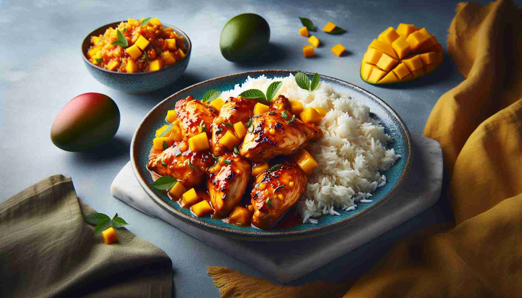 Mouthwatering Mango Chutney Chicken with Fragrant Jasmine Rice: A Tropical Culinary Adventure