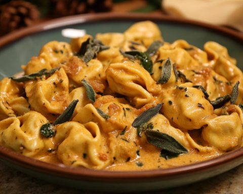 Gourmet Kürbis Tortellini with a Savory Sage Brown Butter Sauce: A Hearty Delight for Crisp Autumn Evenings